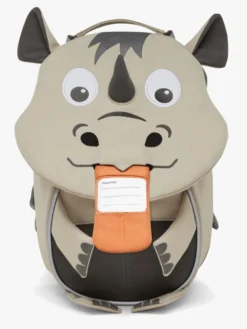 Tasker|Affenzahn Small Friend Rygsæk 4L, Rhino Grå/Beige/Orange