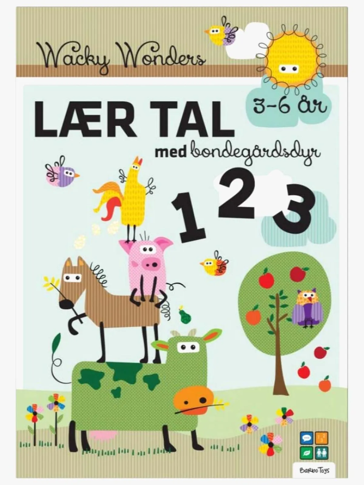 Bøger|BarboToys Aktivitetsbog Lær Tal med Wacky Wonders Bondegårdsdyr