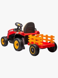 AlexGarage1 Elbiler & -Køretøjer-Alex's Garage Eltraktor med Trailer, Rød
