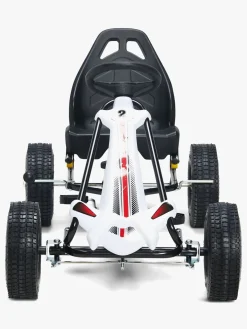 AlexGarage1 Pedal- & Gåbiler-Alex's Garage Pedalbil Go-kart, Hvid