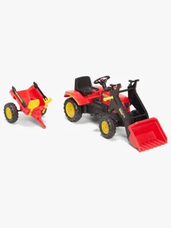 Pedal- & Gåbiler|AlexGarage1 Alex's Garage Pedaltraktor med Skovl, Rød