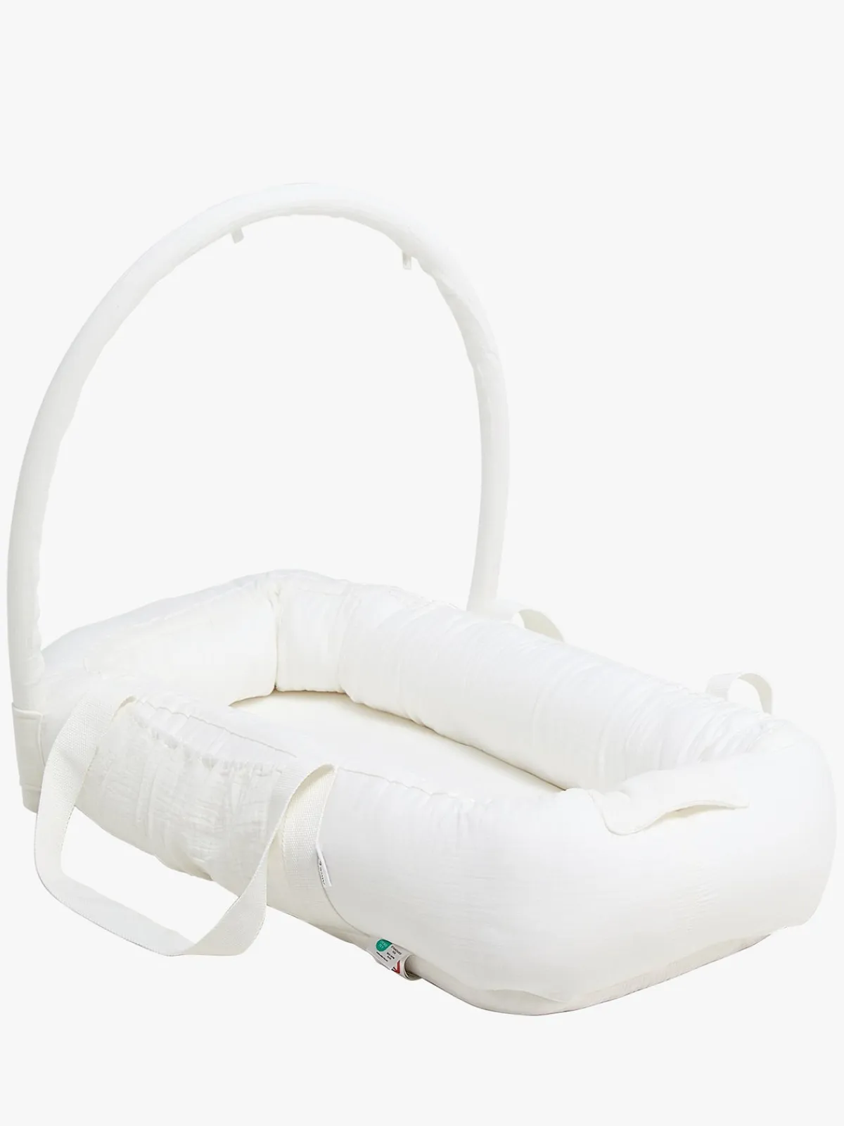 Børn AliceFox Børnesenge & Tilbehør-Alice & Fox ALBA Babynest med Håndtag, White Muslin