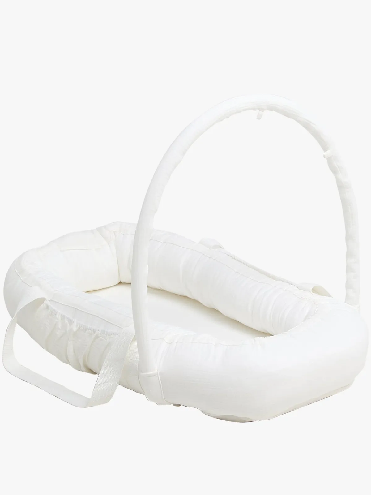 Børn AliceFox Børnesenge & Tilbehør-Alice & Fox ALBA Babynest med Håndtag, White Muslin