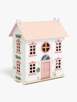 AliceFox Dukker & Bamser-Alice & Fox Dukkehus med Møbel & 4 Dukker, Pink