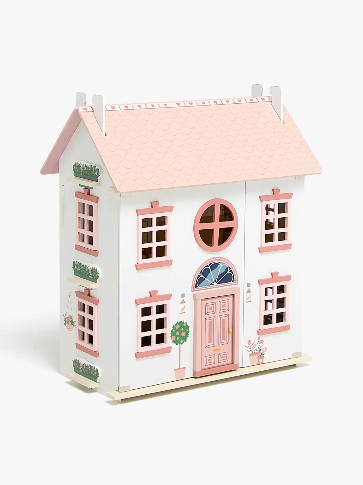 AliceFox Dukker & Bamser-Alice & Fox Dukkehus med Møbel & 4 Dukker, Pink