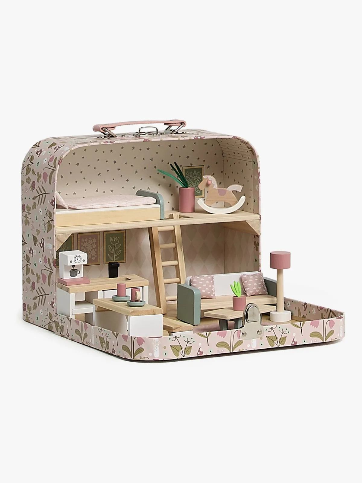 AliceFox Dukker & Bamser-Alice & Fox Kuffert Dukkehus, Pink