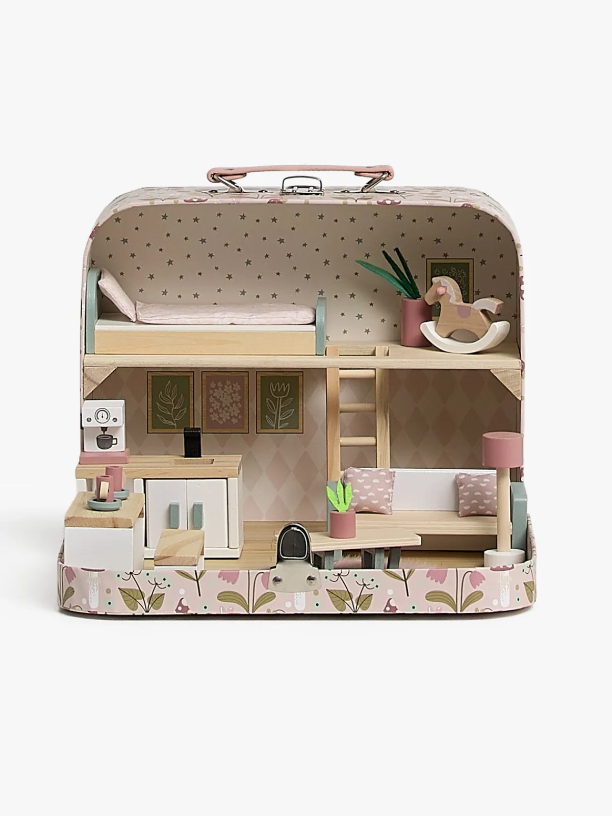 AliceFox Dukker & Bamser-Alice & Fox Kuffert Dukkehus, Pink