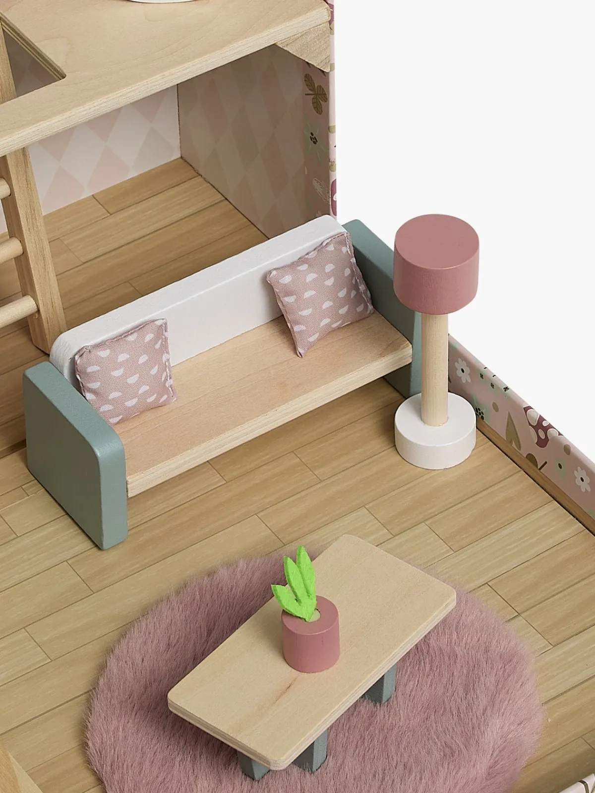 AliceFox Dukker & Bamser-Alice & Fox Kuffert Dukkehus, Pink