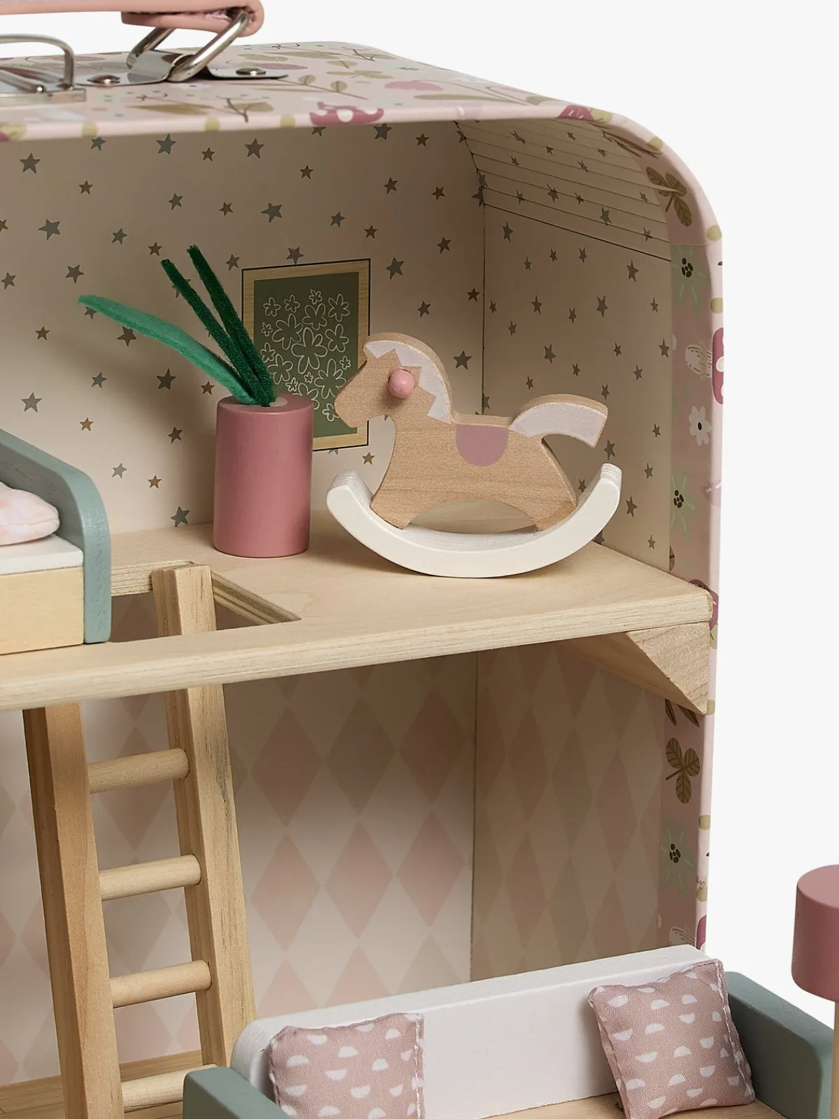 AliceFox Dukker & Bamser-Alice & Fox Kuffert Dukkehus, Pink
