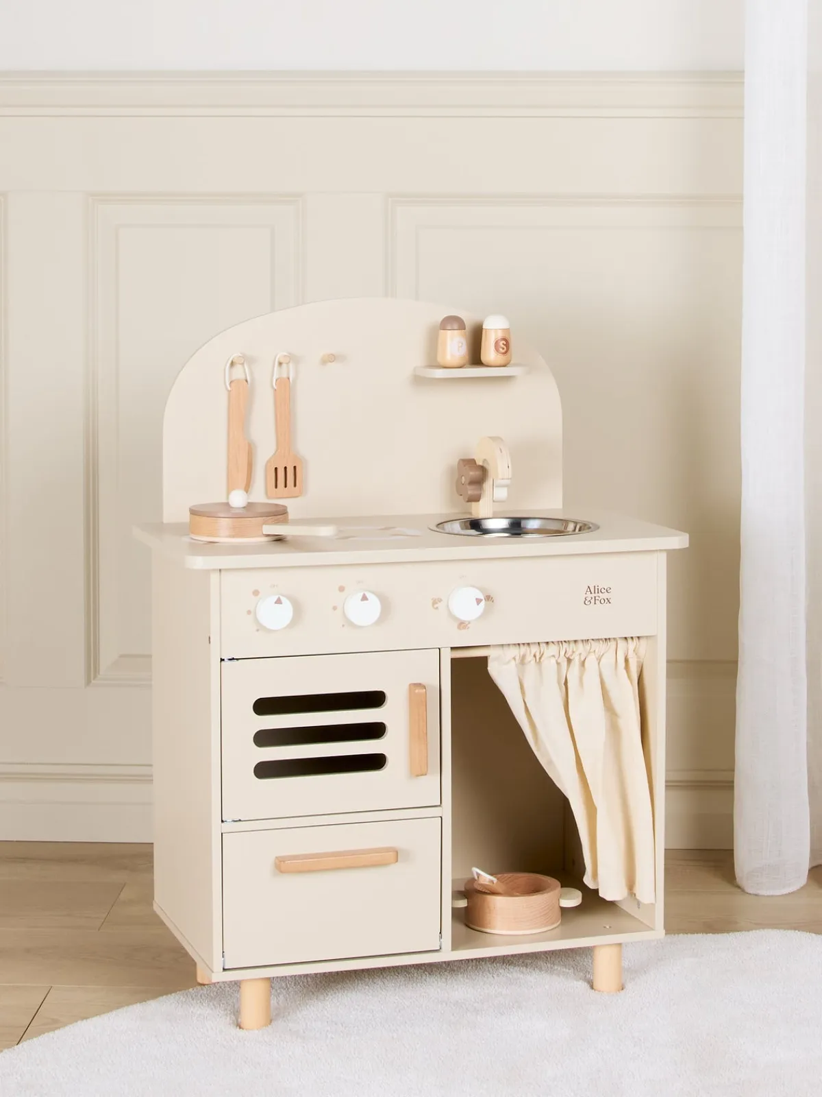 AliceFox Rolleleg-Alice & Fox Retro Køkken Sæt, Beige
