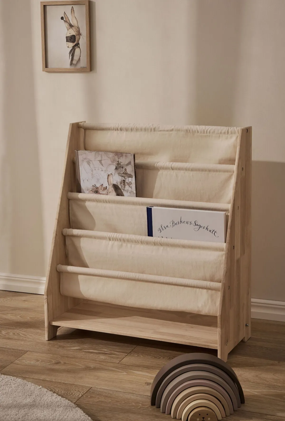 Børnemøbler|AliceFox Alice & Fox WILLA Canvas Reol, Natur Beige