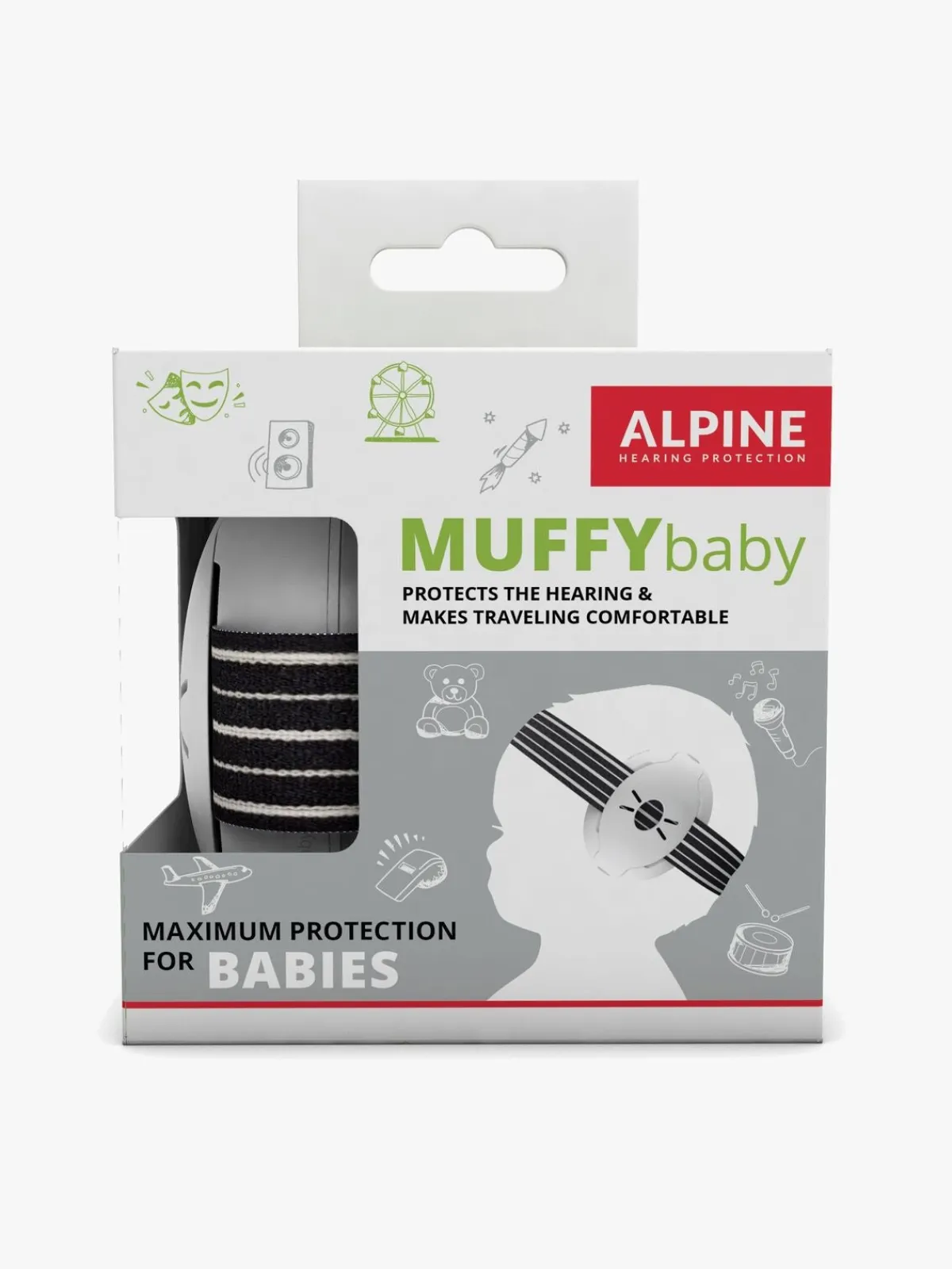 Alpine Sikkerhed-Muffy Baby Høreværn, Sort