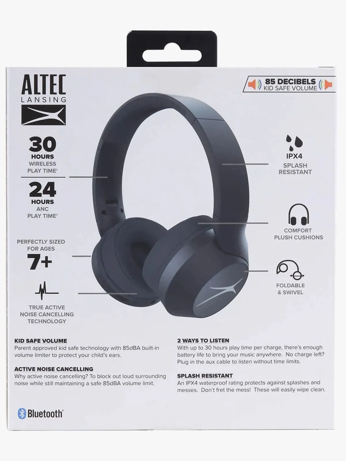 AltecLansing Elektronik & Media-Altec Lansing Høretelefoner Trådløse ANC 2-i-1,