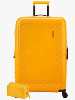 Børn AmericanTourister American Tourister Dashpop Kuffert 104-121L & Toilettaske POP, Golden Yellow
