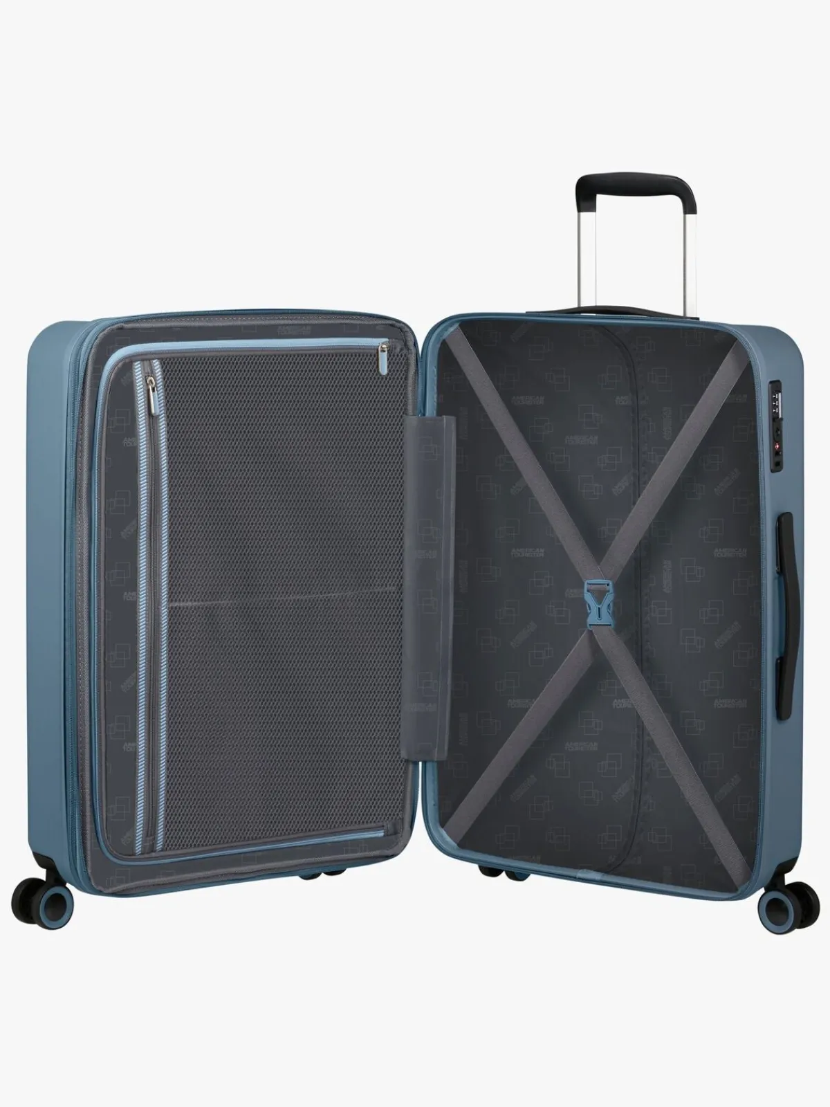 Børn AmericanTourister American Tourister Dynabelt Spinner Kuffert 68L, Rainstorm Blue