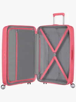 Tasker|AmericanTourister American Tourister Soundbox Spinner Kuffert 71,5-81L, Sun Kissed Coral Lyserød