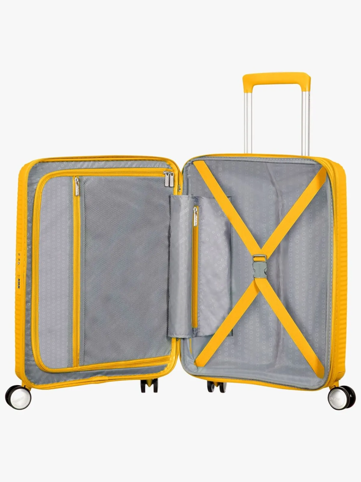 Børn AmericanTourister American Tourister Soundbox Spinner Rejsekuffert 35.5L, Golden Yellow