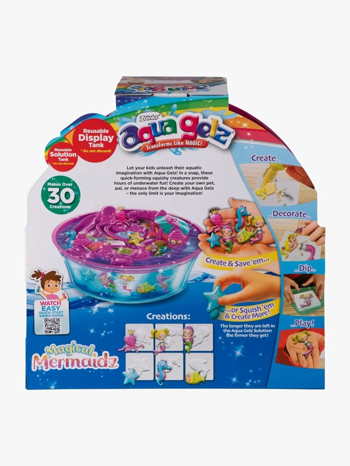 AquaGelz Kreativt Legetøj-Aqua Gelz Kreasæt Havfrue Deluxe