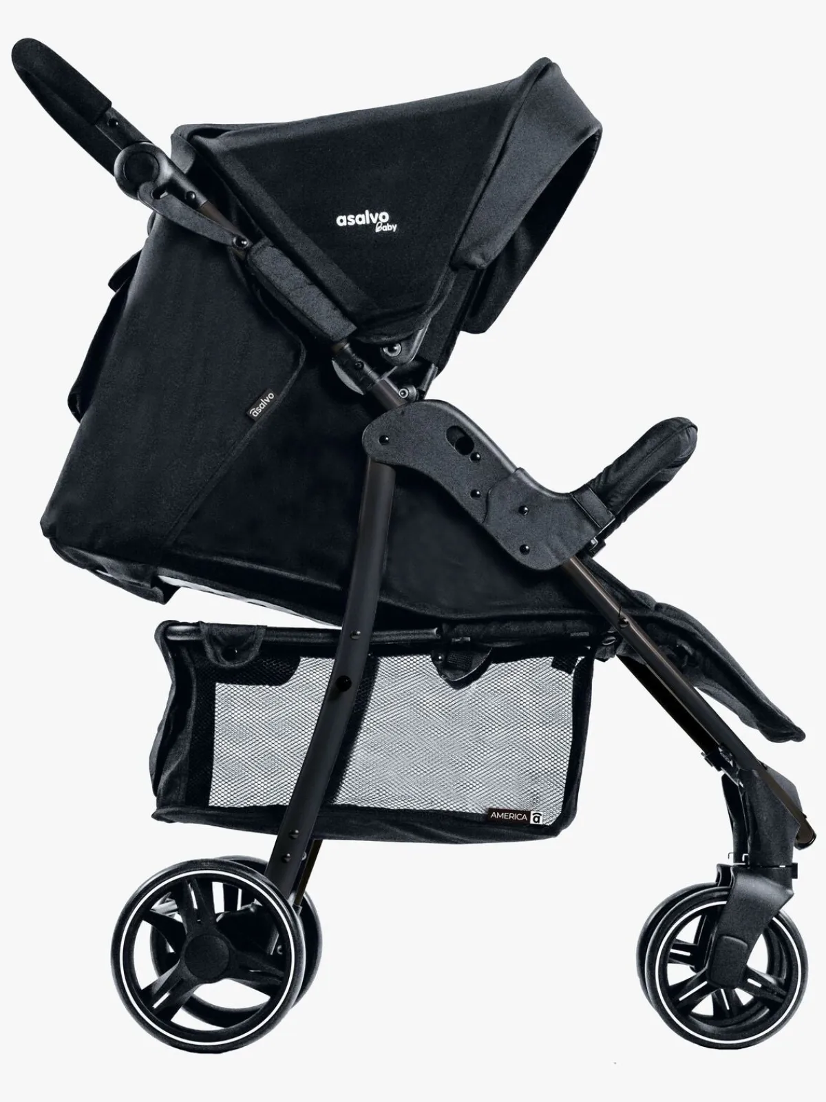 Asalvo America 3 Klapvogn, Black