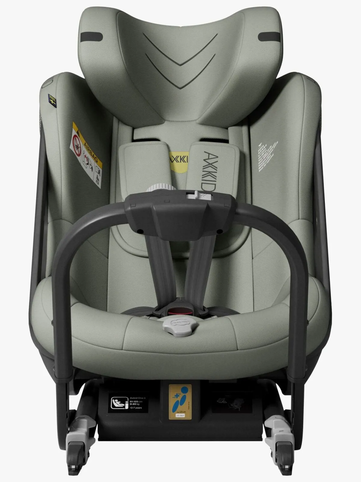 Autostole 9-36 Kg|Axkid One 3 Bagudvendt Autostol, Nordic Bloom Green