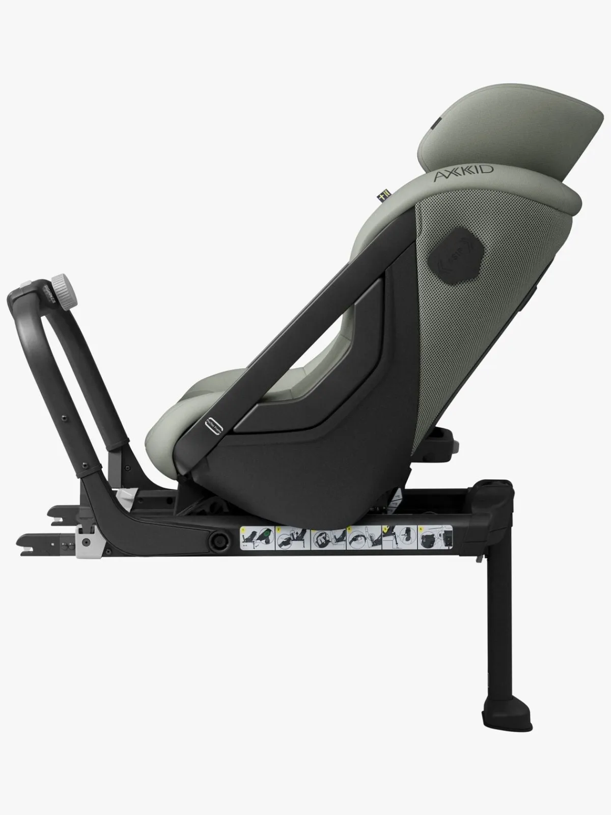 Autostole 9-36 Kg|Axkid One 3 Bagudvendt Autostol, Nordic Bloom Green