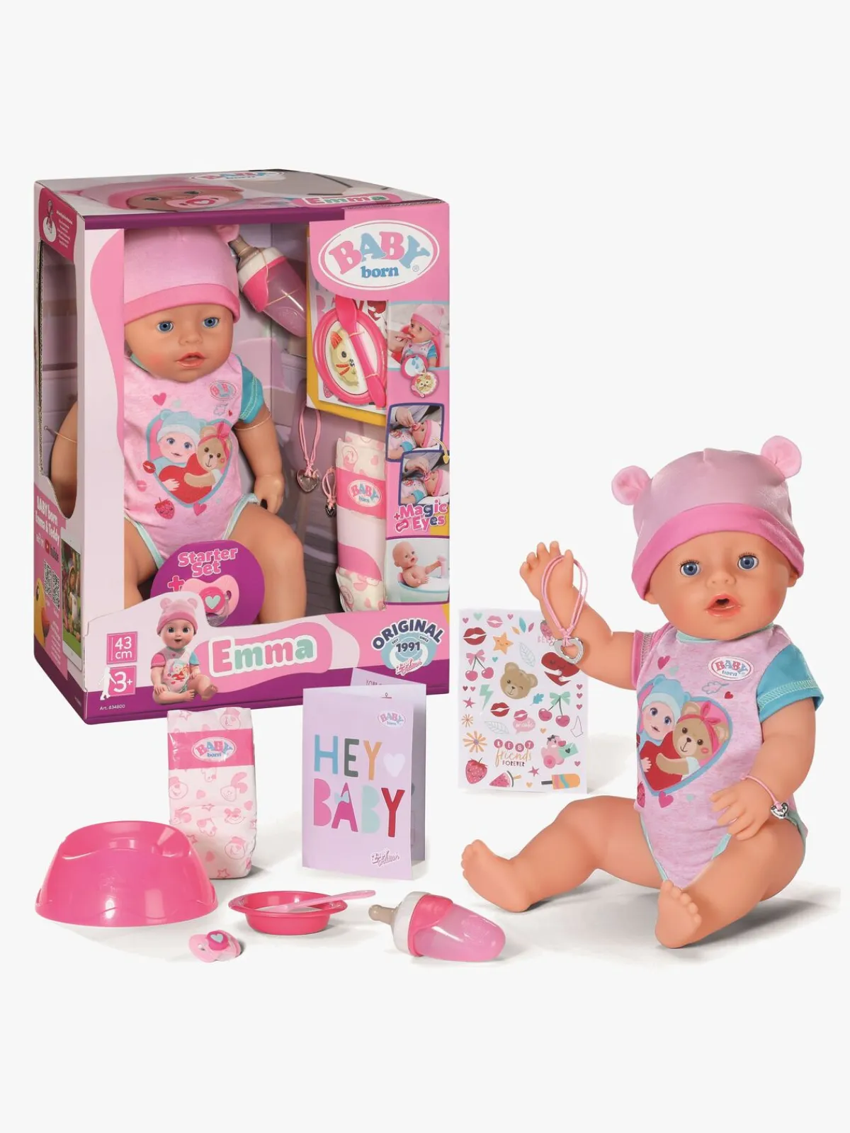 Dukker & Bamser|ZapfCreationBabyBorn Baby Born Dukke Startsæt Emma 43 cm