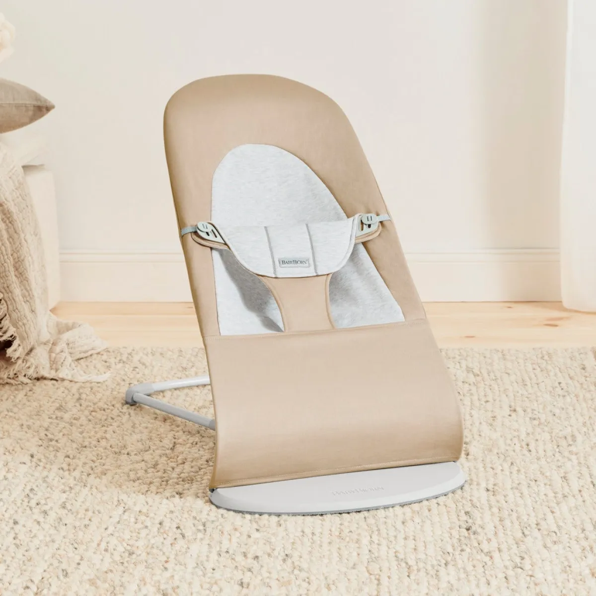 BABYBJORN Skråstole & Babygynger-BabyBjörn Balance Soft Skråstol Woven Jersey, Beige/Grå