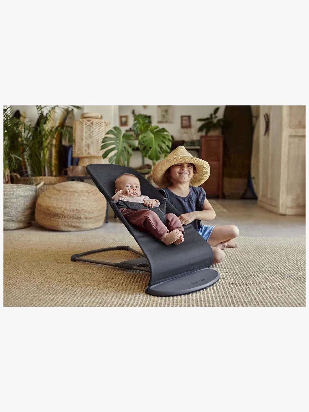 BABYBJORN BabyBjörn Bliss Skråstol 3D Jersey, Sort/grå