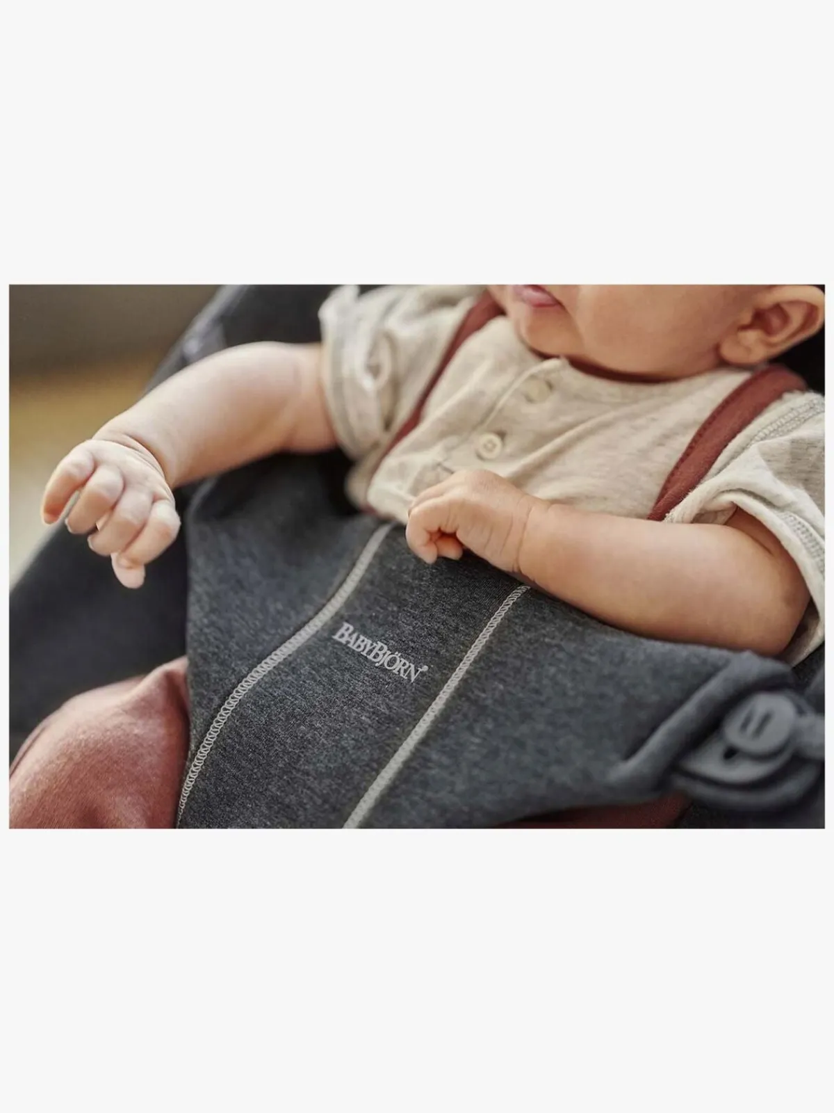 BABYBJORN BabyBjörn Bliss Skråstol 3D Jersey, Sort/grå