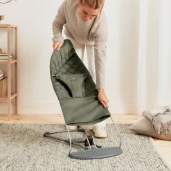 BABYBJORN BabyBjörn Bliss Skråstol Woven Classic Quilt, Mørkegrøn