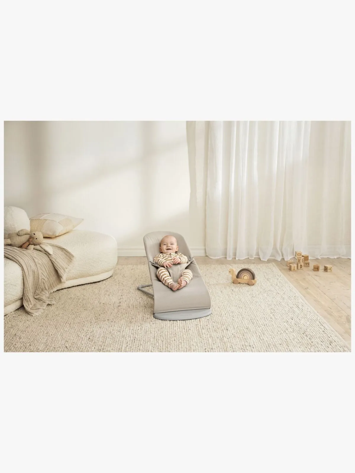 BABYBJORN BabyBjörn Bliss Skråstol Woven Mélange, Lys