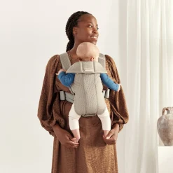 BABYBJORN BabyBjörn Bæresele Mini 3D Mesh, Grey Beige