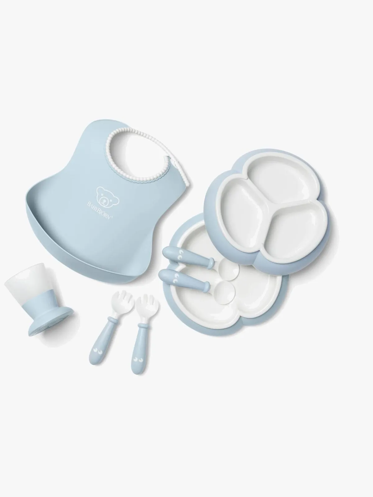 Spisetid|BABYBJORN BabyBjörn Børneservice 8 dele, Lyseblå Blå