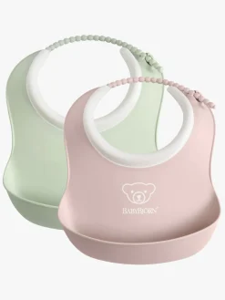 BABYBJORN BabyBjörn Hagesmæk Lille 2-pak, Powder Green/Powder Pink