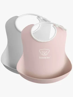 BABYBJORN BabyBjörn Hagesmæk 2-pak, Grå/Lyserød