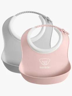 BABYBJORN BabyBjörn Hagesmæk-sæt 2-Pak, Grå/Lyserød