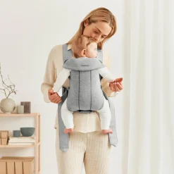 BABYBJORN BabyBjörn Mini Bæresele 3D Jersey, Light grey