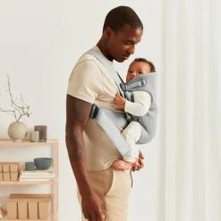BABYBJORN BabyBjörn Mini Bæresele 3D Jersey, Light grey