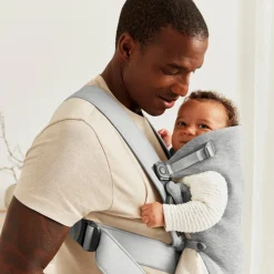 BABYBJORN BabyBjörn Mini Bæresele 3D Jersey, Light grey
