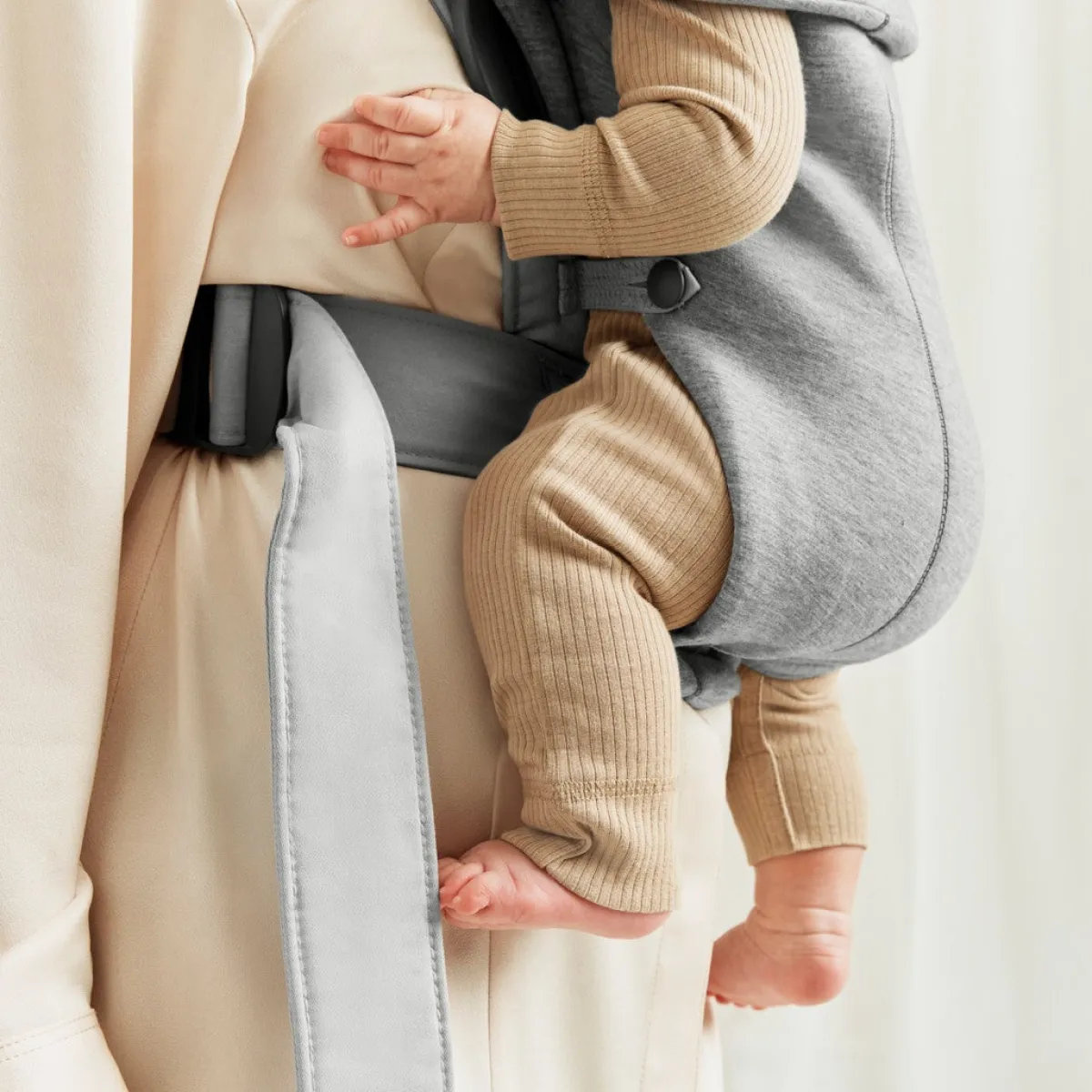 BABYBJORN BabyBjörn Mini Bæresele 3D Jersey, Light grey
