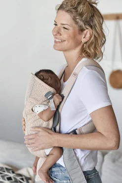 BABYBJORN BabyBjörn Mini Bæresele 3D Mesh, Pearly Pink