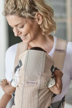 BABYBJORN BabyBjörn Mini Bæresele 3D Mesh, Pearly Pink