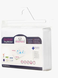 Børn BabyMatex Sengetøj-Frotte Vandtæt Stræklagen til Tremmeseng 40 x 90 cm, Lysegrå