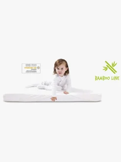 Børn BabyMatex Hygienic Bamboo Vandtæt Stræklagen til Barneseng 70 x 140 cm, Hvid
