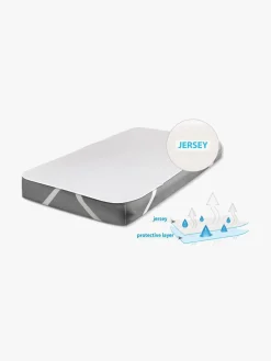 Børn BabyMatex Hygienic Jersey Rullemadras til Juniorseng 80x160 cm Åndbar og Vandtæt, Hvid