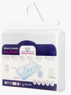 Børn BabyMatex Hygienic Jersey Vandtæt Stræklagen til Tremmeseng 40 x 90 cm, Lysegrå