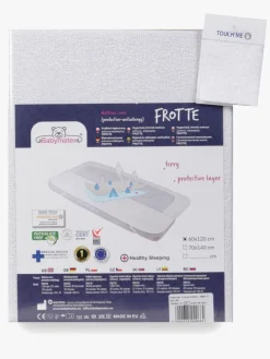 Børn BabyMatex Hygienic Rullemadras til Juniorseng 80x160 cm Vandtæt, Hvid