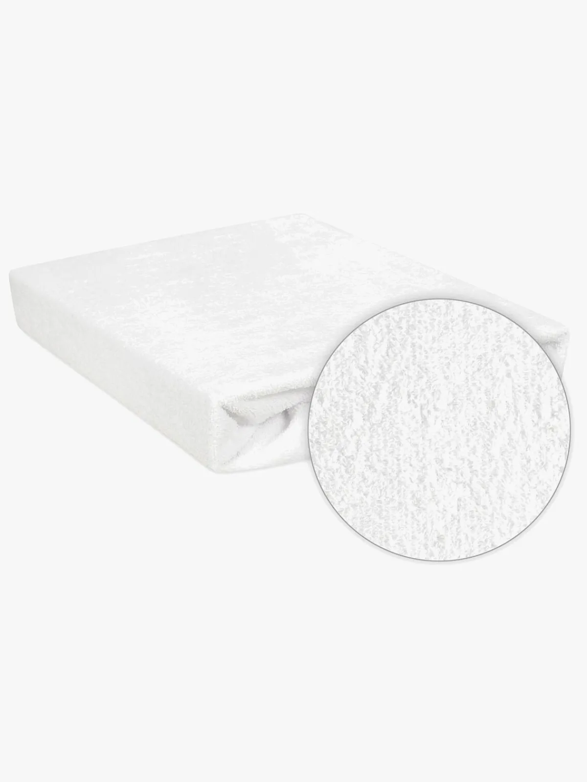 Børn BabyMatex Sengetøj-Premium Frotté Stræklagen til Tremmeseng 60 x 120 cm, Hvid