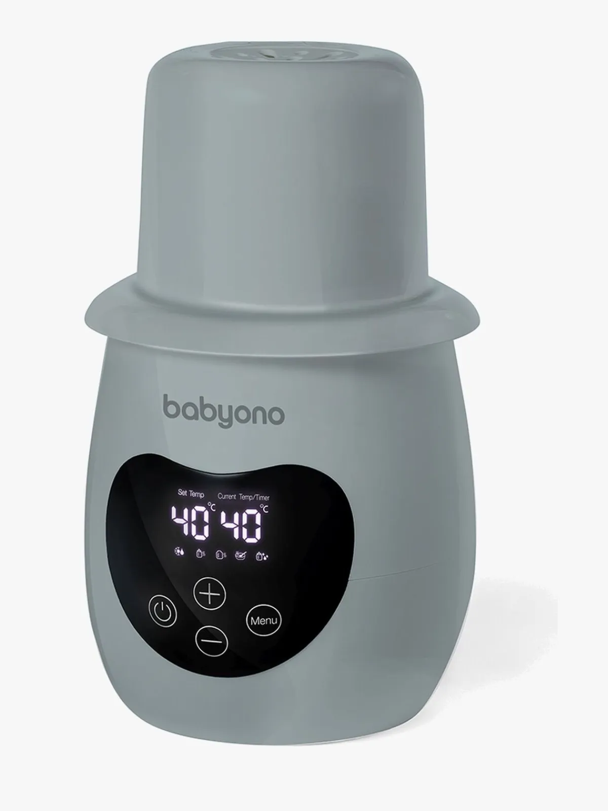 Babyono Spisetid-Honey Elektrisk Flaskevarmer og Sterilisator, Grå