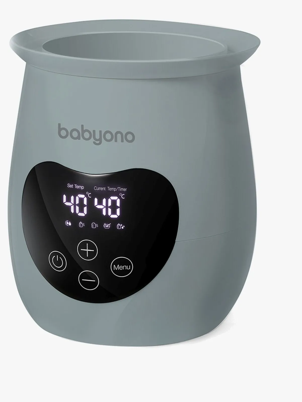Babyono Spisetid-Honey Elektrisk Flaskevarmer og Sterilisator, Grå